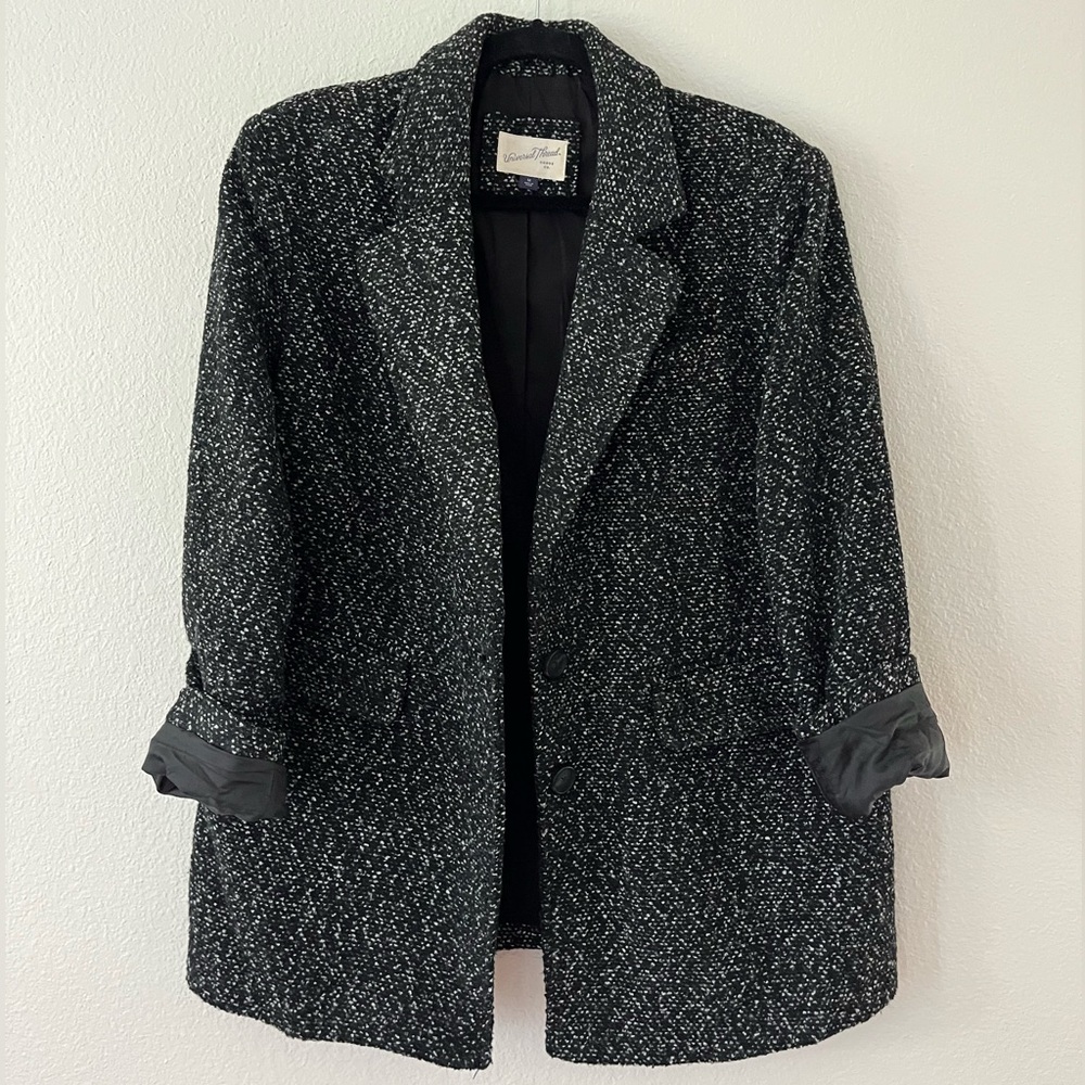 Universal Thread Black and White Textured Blazer